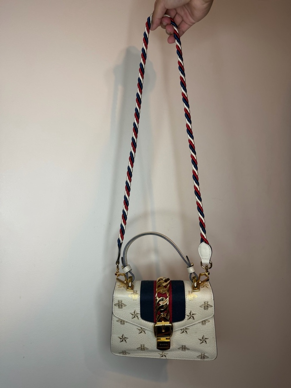 Gucci Mini Sylvie Calfskin Bee Star Bag